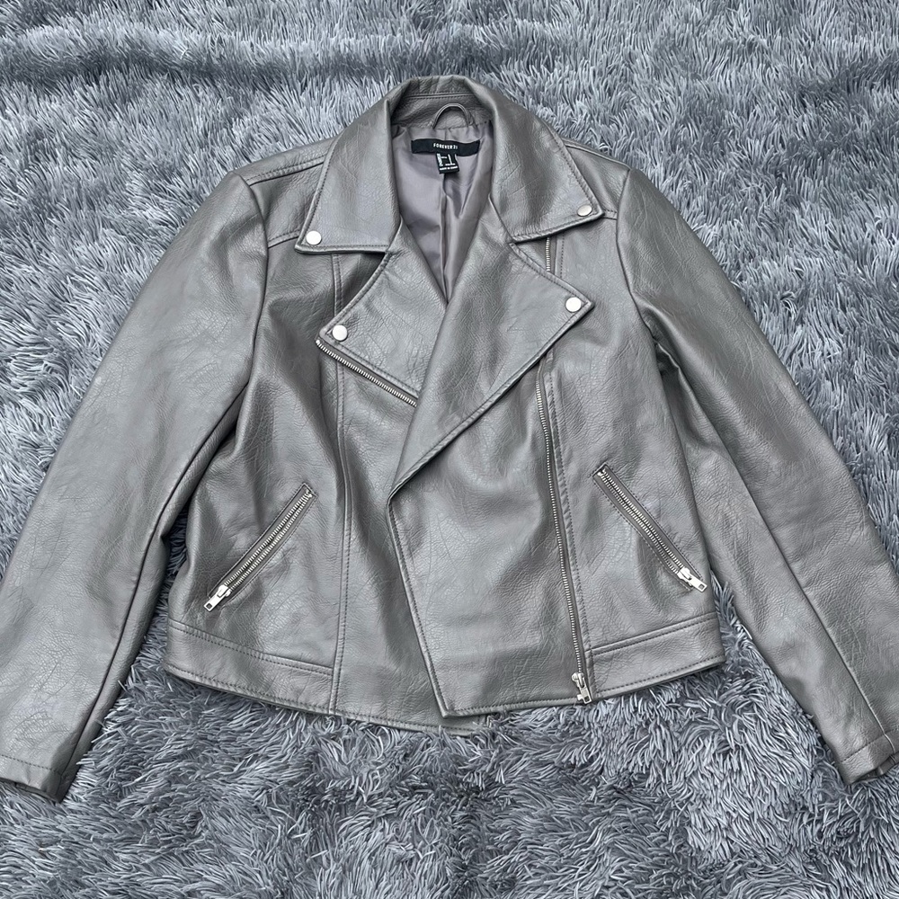 Women’s gray forever, 21 Moto jacket L
